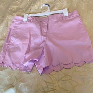Lavender scallop shorts